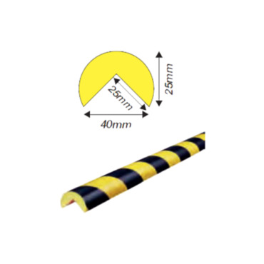 Buffer strip, edge protection type A Yellow/Black